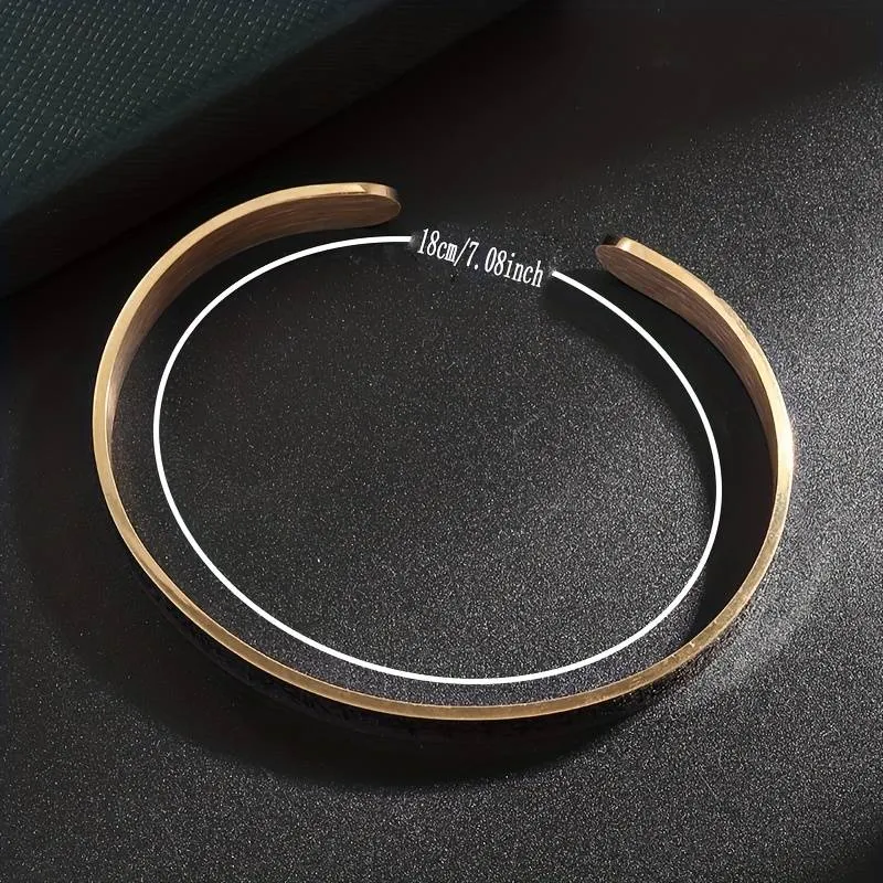 1pc Exquisite Quran Verses Stainless Steel Bracelet