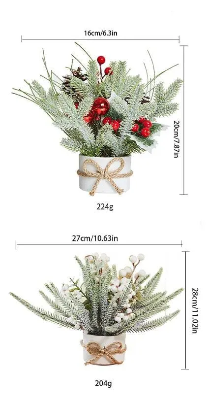 1Pcs Tabletop Exquisite Mini  Christmas Tree Stump