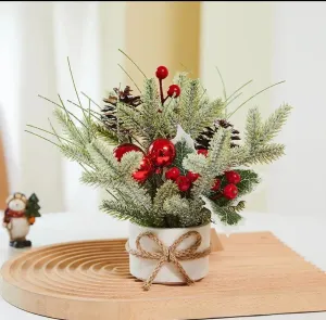1Pcs Tabletop Exquisite Mini  Christmas Tree Stump