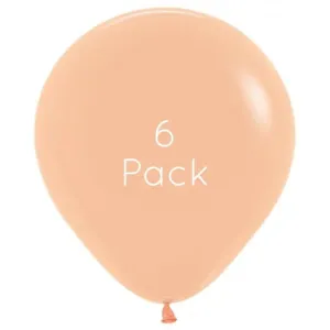 45cm Peach Blush Giant Balloons - 6 Pkt