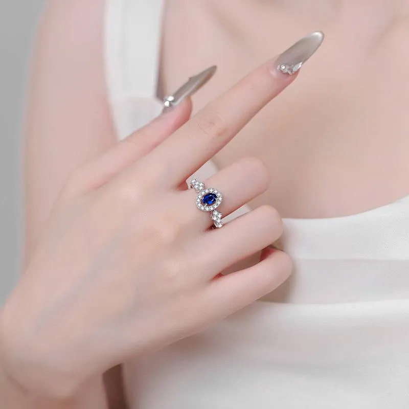 925 Sterling Silver Moissanite Ring