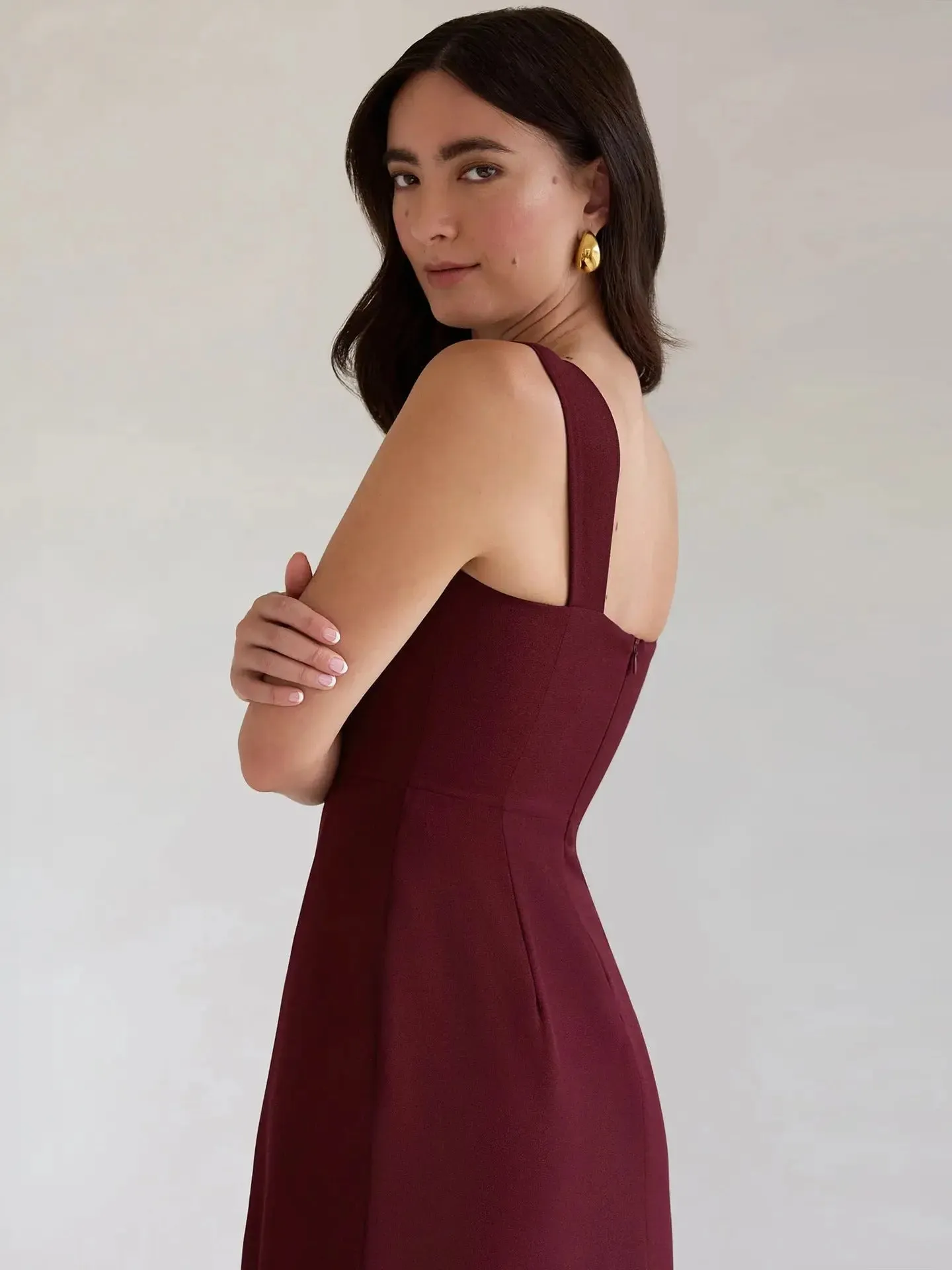A line midi dress