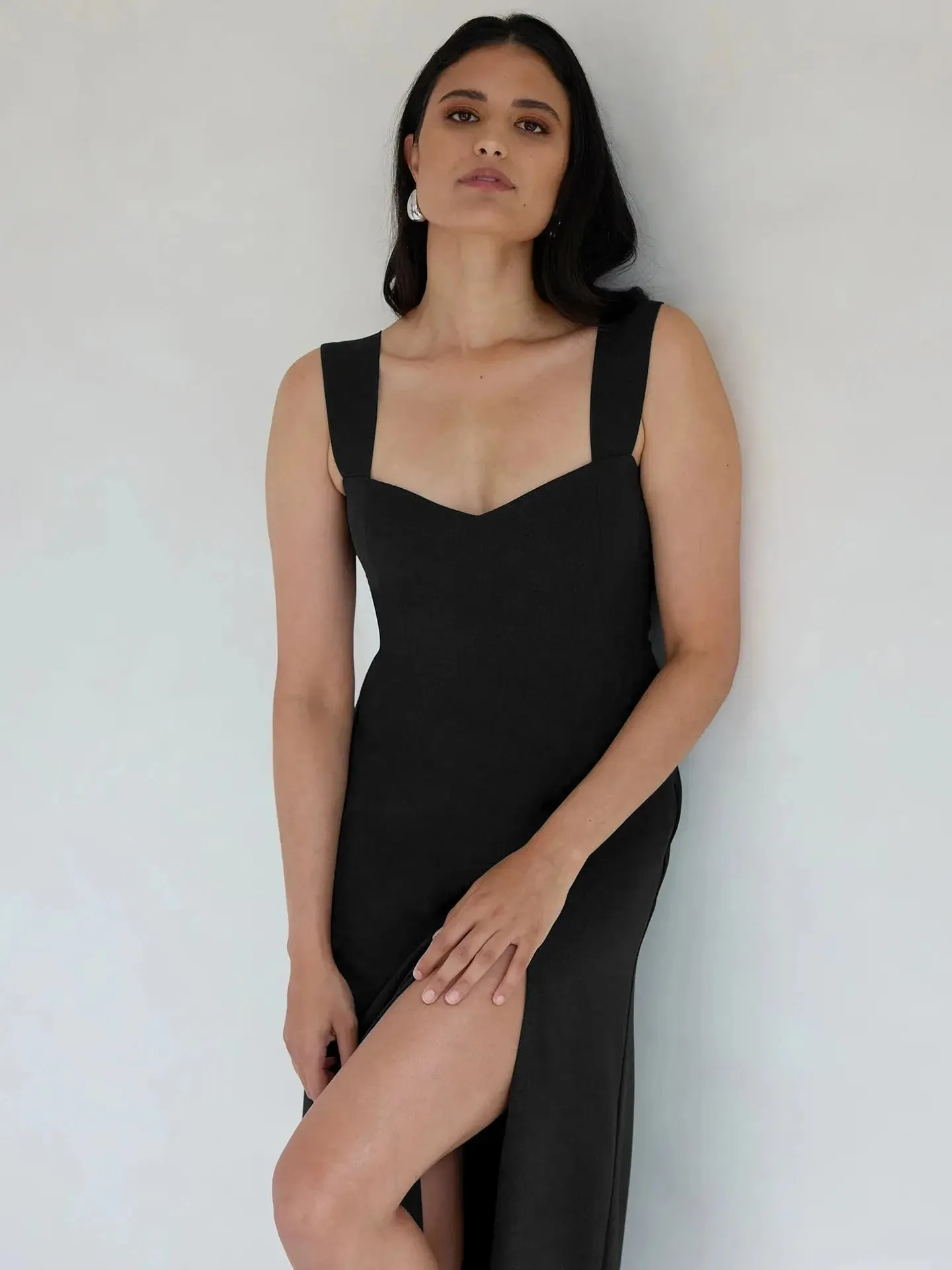 A line midi dress