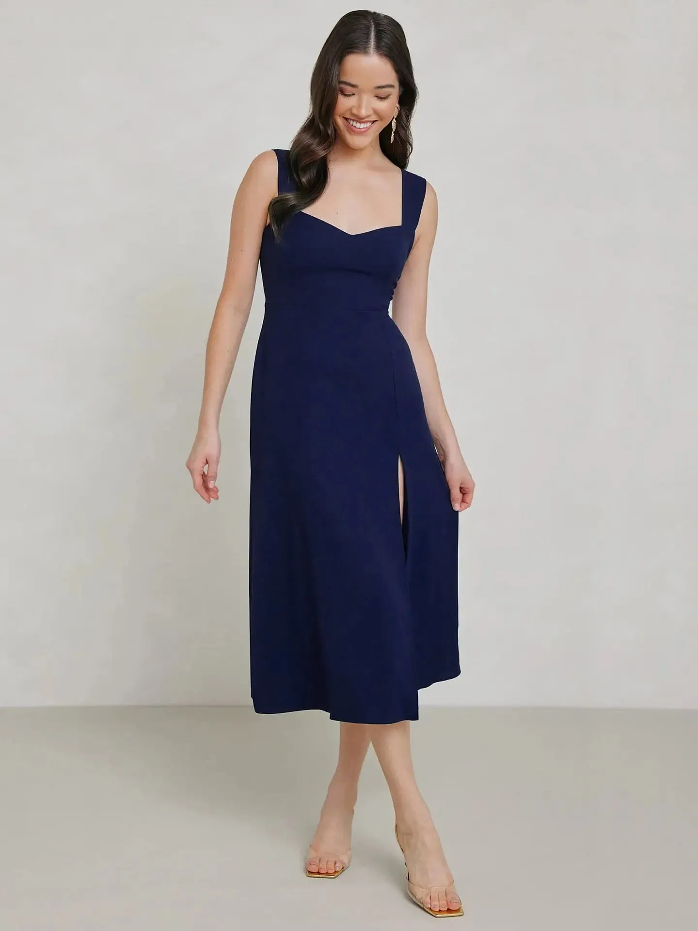 A line midi dress