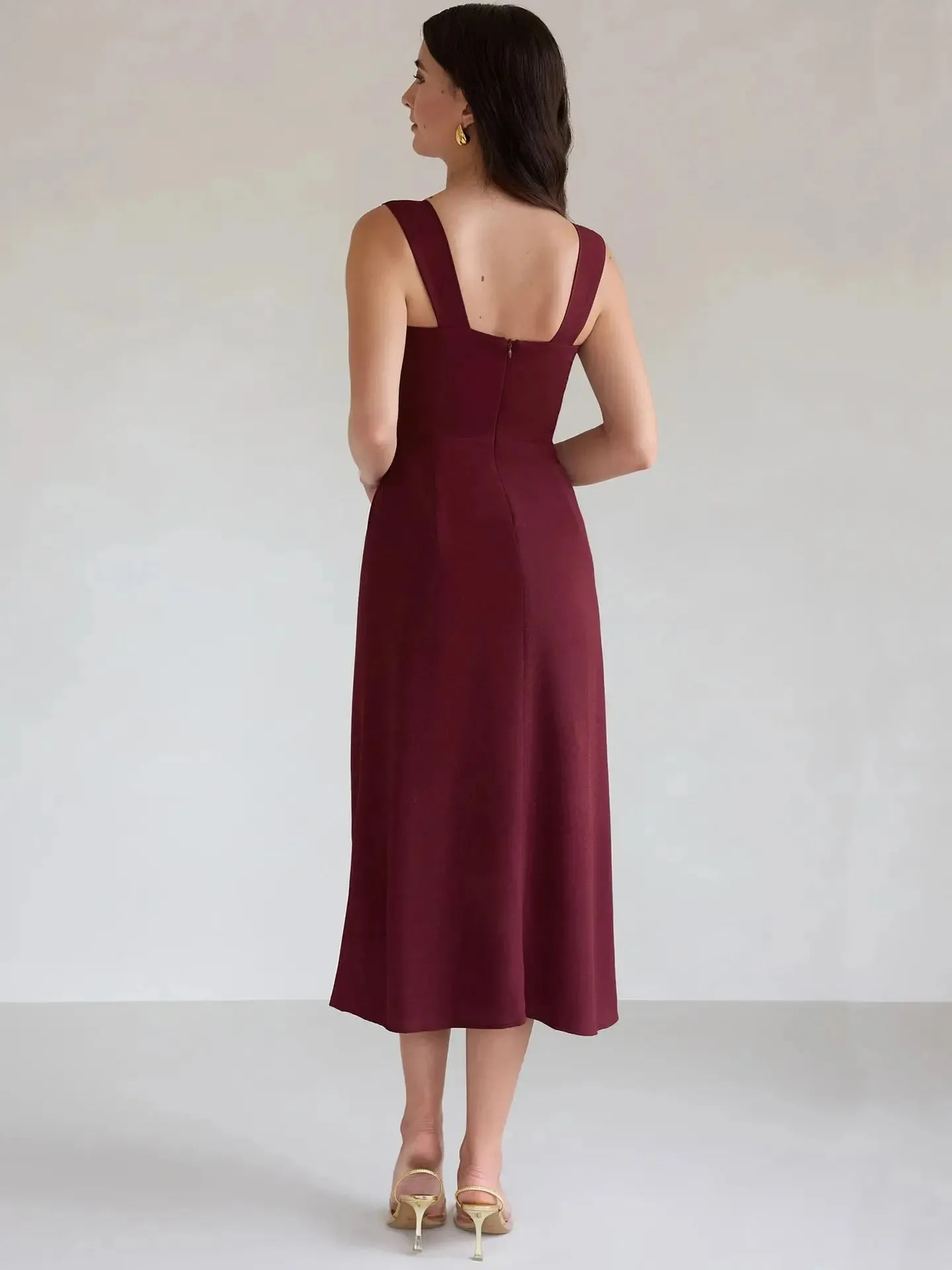 A line midi dress