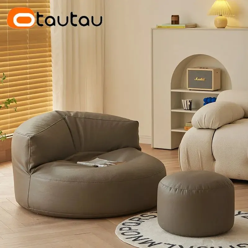 Adult Bean Bag Chair with Ottoman & Footrest
