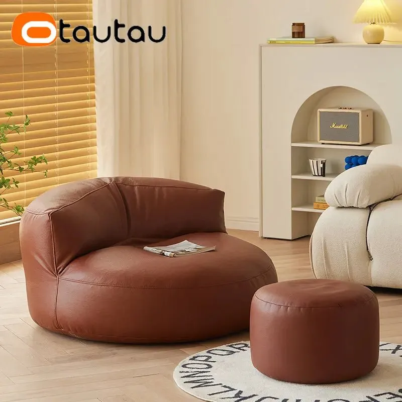 Adult Bean Bag Chair with Ottoman & Footrest