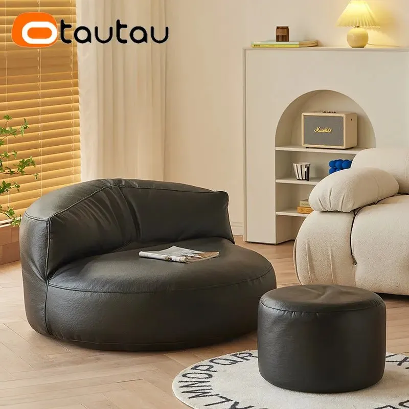 Adult Bean Bag Chair with Ottoman & Footrest