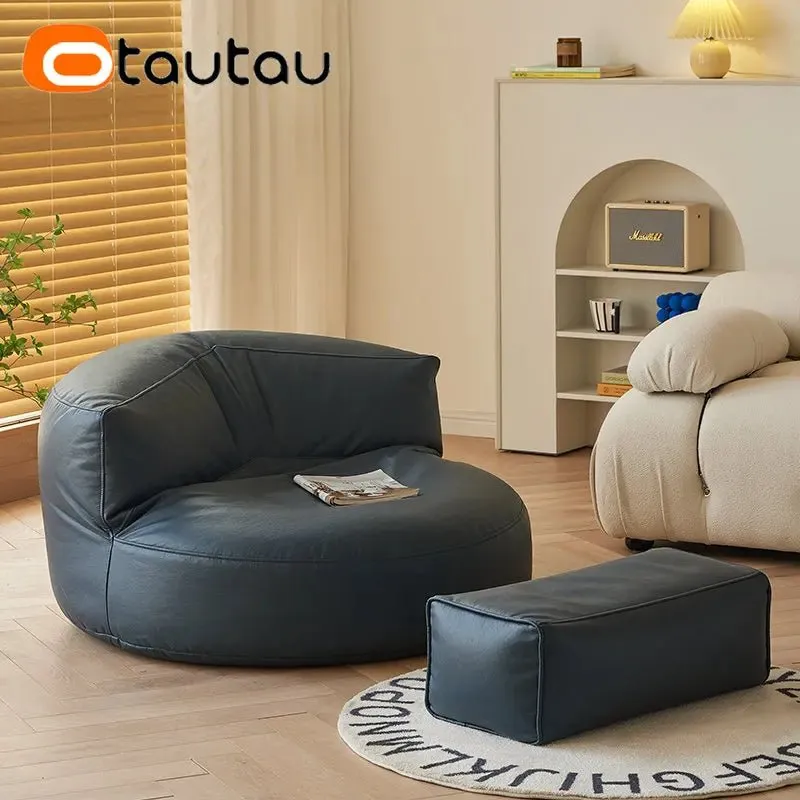 Adult Bean Bag Chair with Ottoman & Footrest