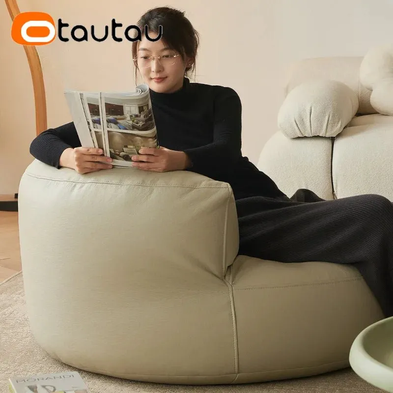 Adult Bean Bag Chair with Ottoman & Footrest