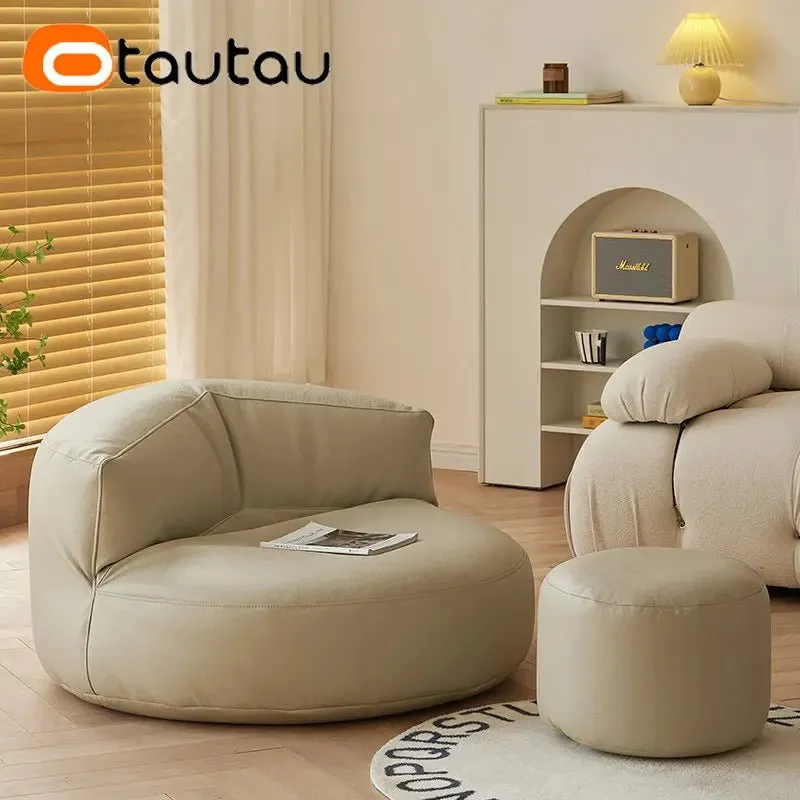 Adult Bean Bag Chair with Ottoman & Footrest