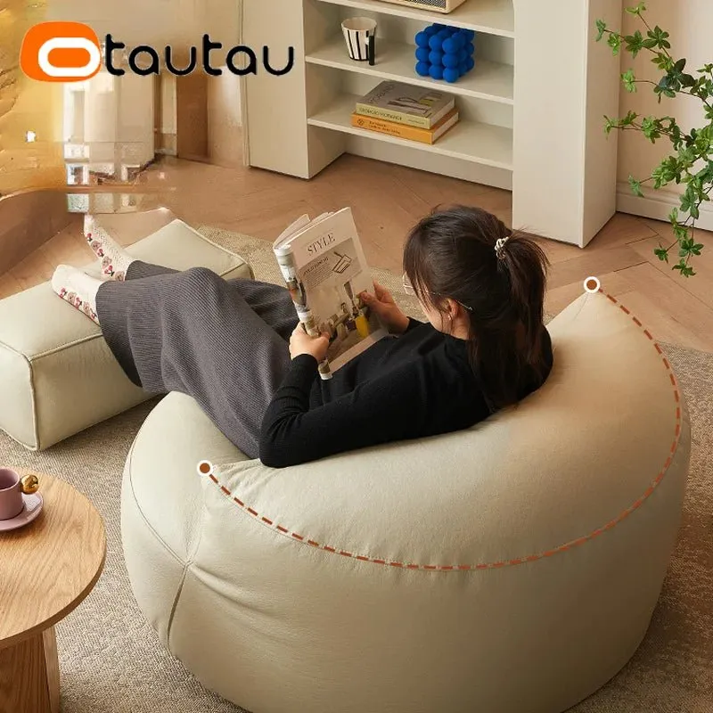 Adult Bean Bag Chair with Ottoman & Footrest