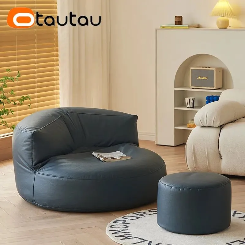 Adult Bean Bag Chair with Ottoman & Footrest