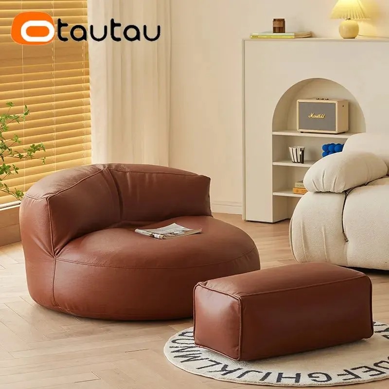 Adult Bean Bag Chair with Ottoman & Footrest