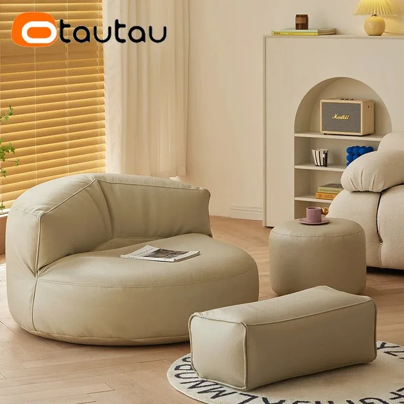 Adult Bean Bag Chair with Ottoman & Footrest