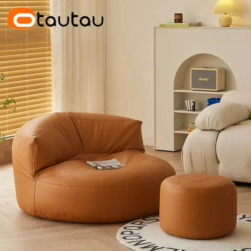 Adult Bean Bag Chair with Ottoman & Footrest