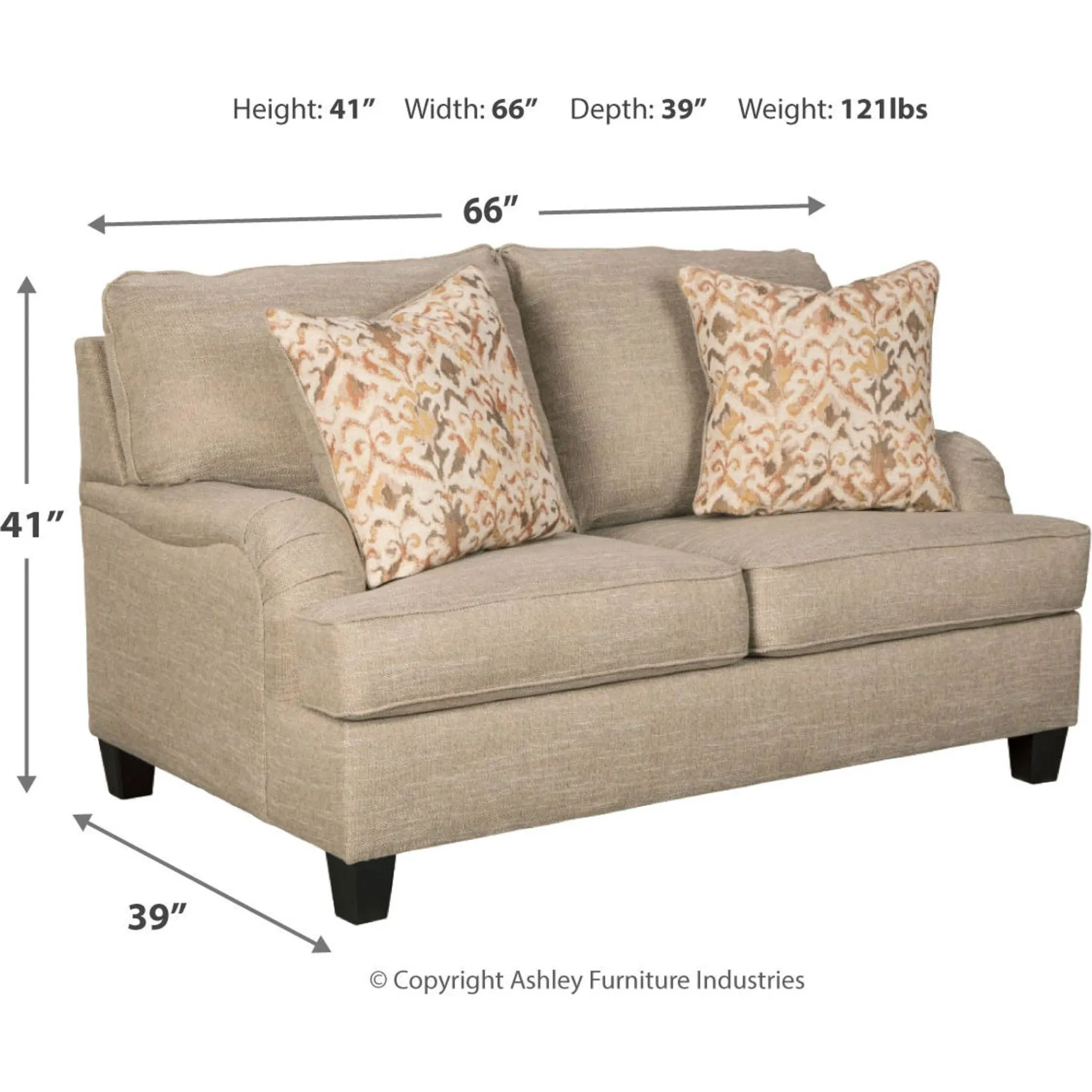 Almanza Loveseat - Wheat