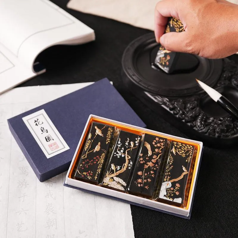 Anhui Hu Kaiwen Four Treasures of the study boxed ink sticks 4 pieces in a box NP-090035