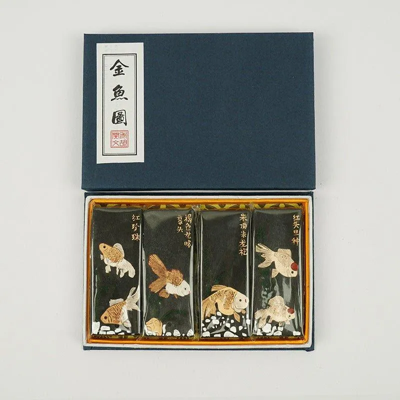 Anhui Hu Kaiwen Four Treasures of the study boxed ink sticks 4 pieces in a box NP-090035