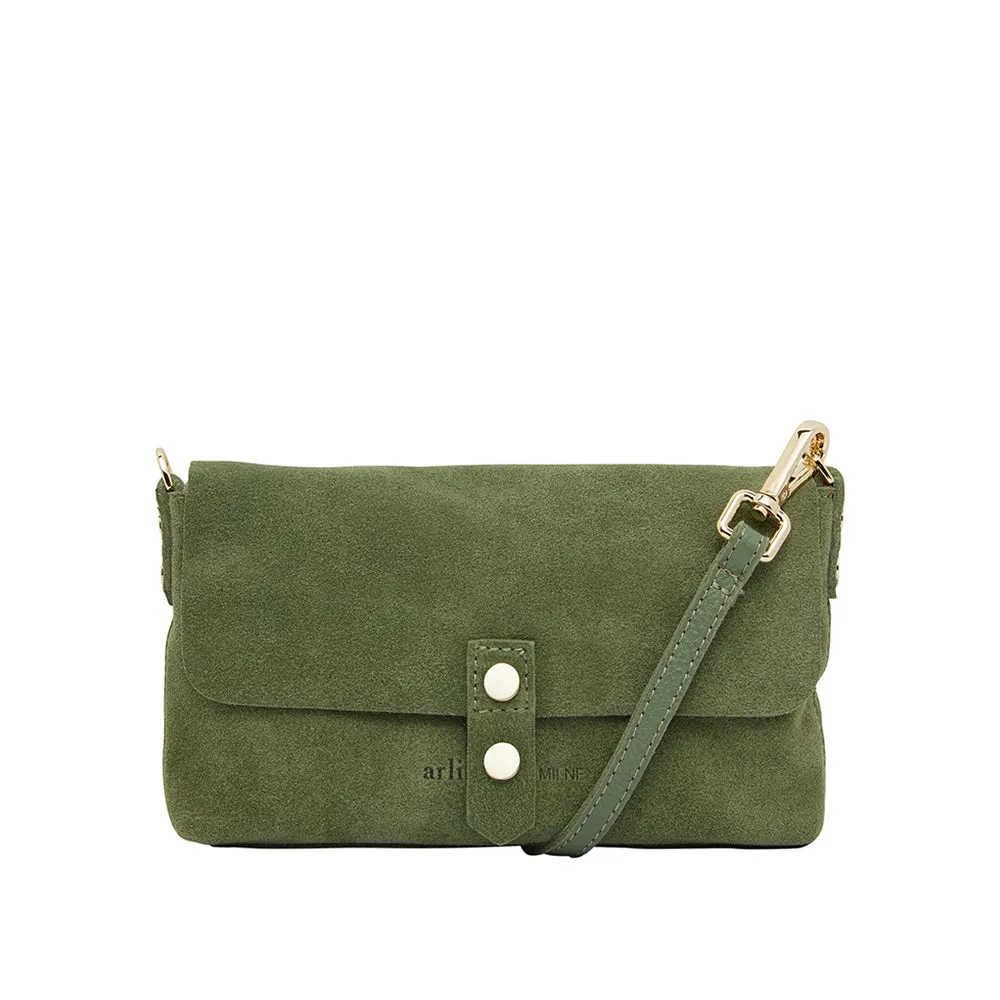 Arlington Milne Paige Clutch/Wallet - Sage Suede