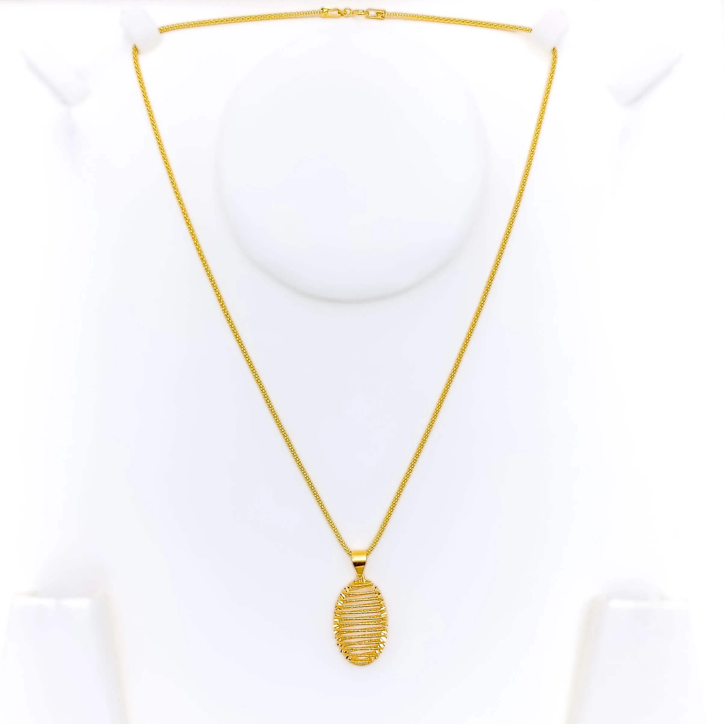 Artistic Spiral 22k Gold Wired Necklace