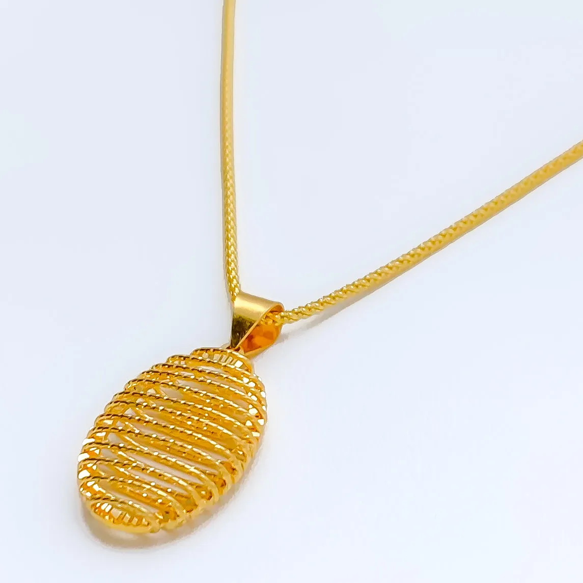 Artistic Spiral 22k Gold Wired Necklace