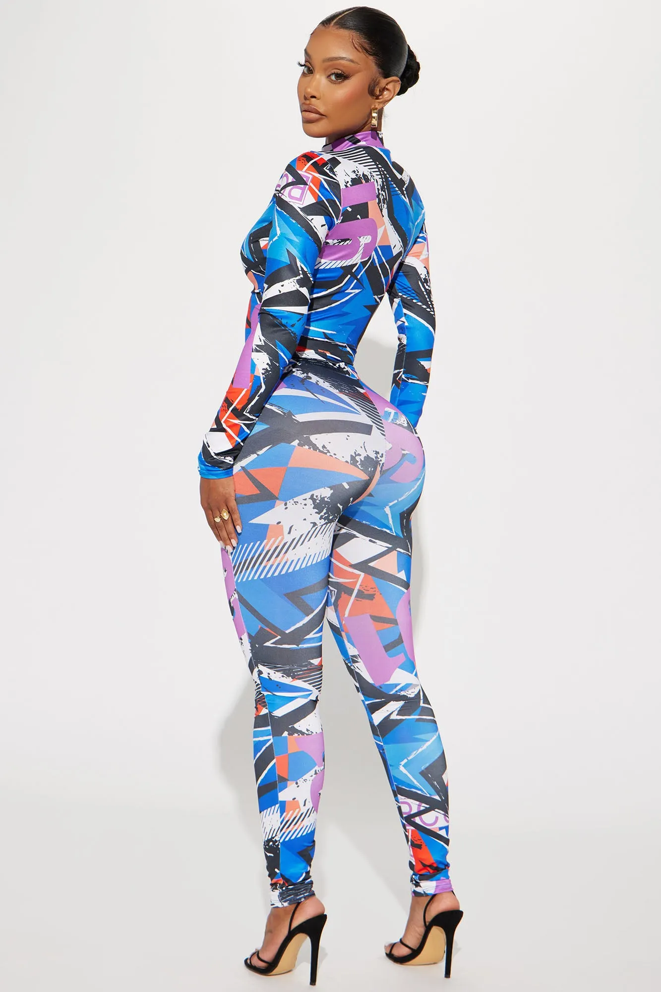 Artistic Vibe Legging Set - Blue/combo