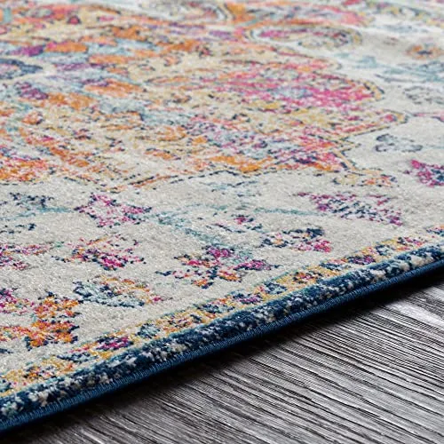 Artistic Weavers Odelia Vintage Bohemian Area Rug,5'3" x 7'3",Orange/Navy