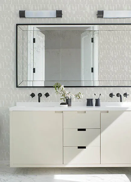 Bancroft Dove Artistic Stripe Wallpaper