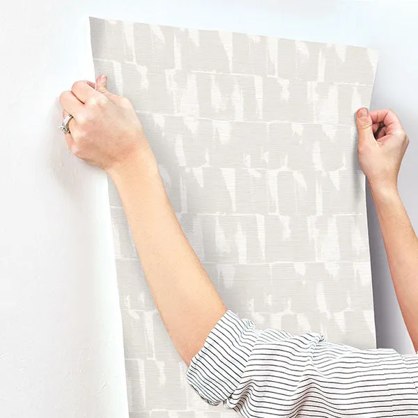 Bancroft Dove Artistic Stripe Wallpaper