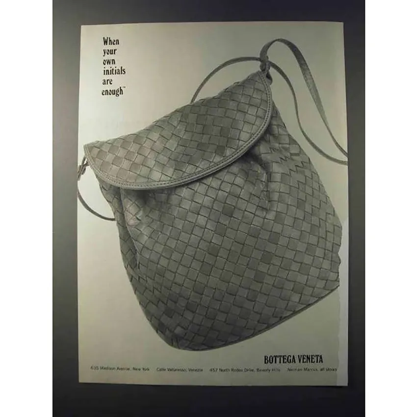 Bottega Veneta Vintage Mini Intrecciato Black Leather Crossbody Bag