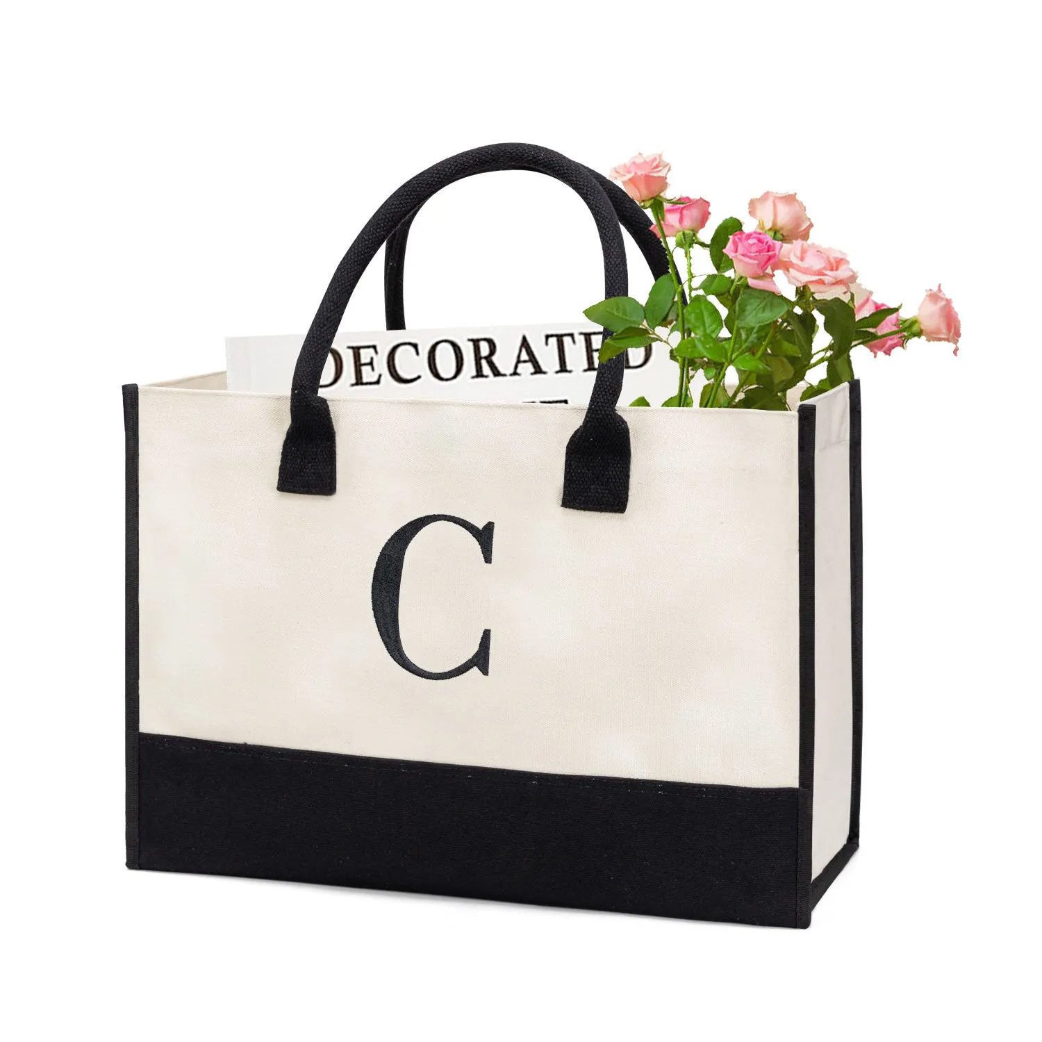 Bride Embroidery Canvas Tote Bag (A-N) – Bridal Shower Gift