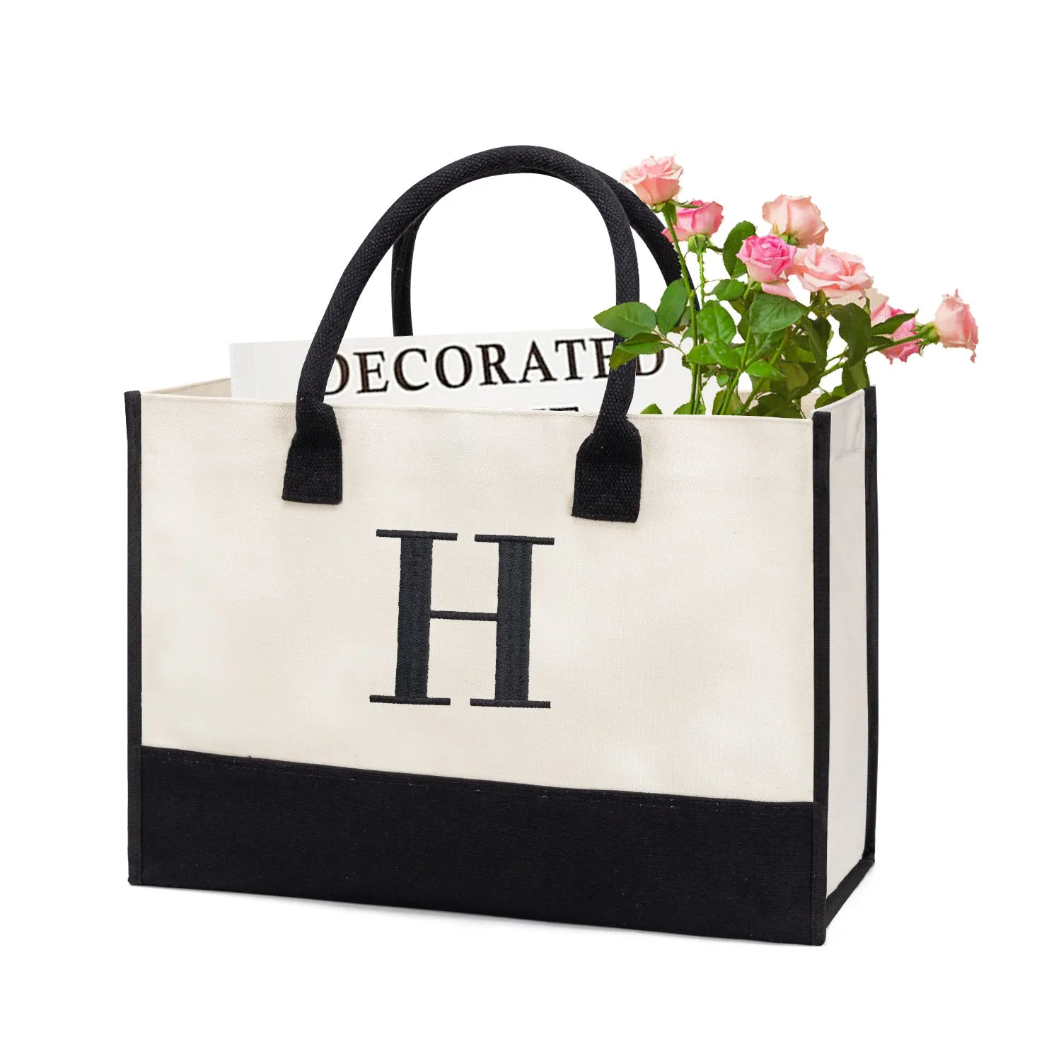 Bride Embroidery Canvas Tote Bag (A-N) – Bridal Shower Gift