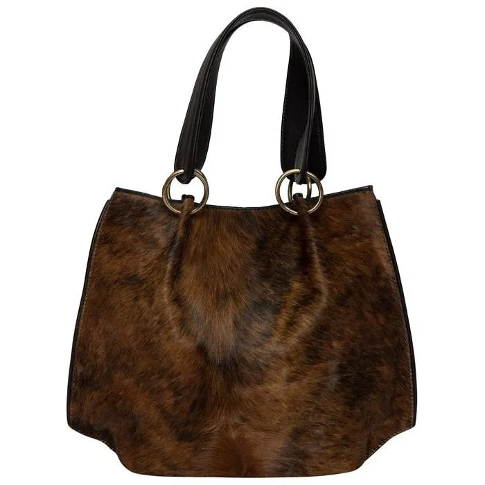Brindle Cowhide Bucket Bag – Victoria