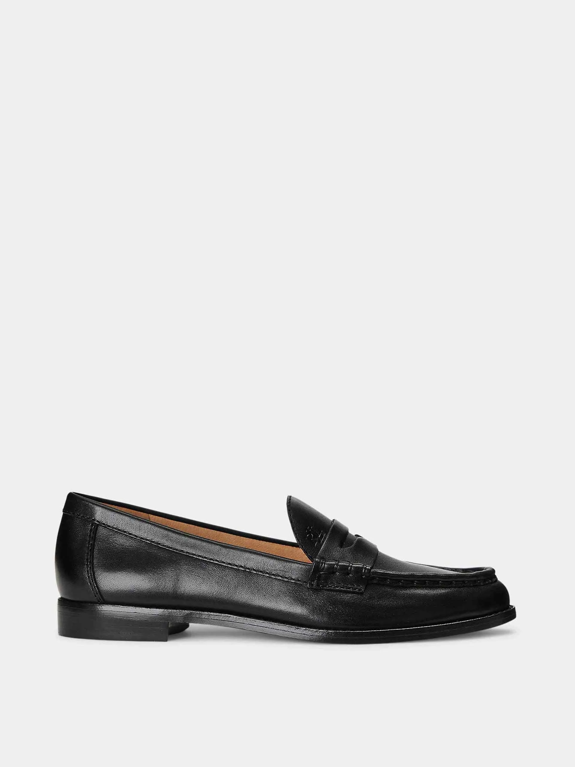 Burnished leather loafer