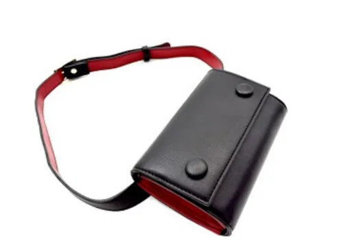 Button Accent Color Block Fanny Pack