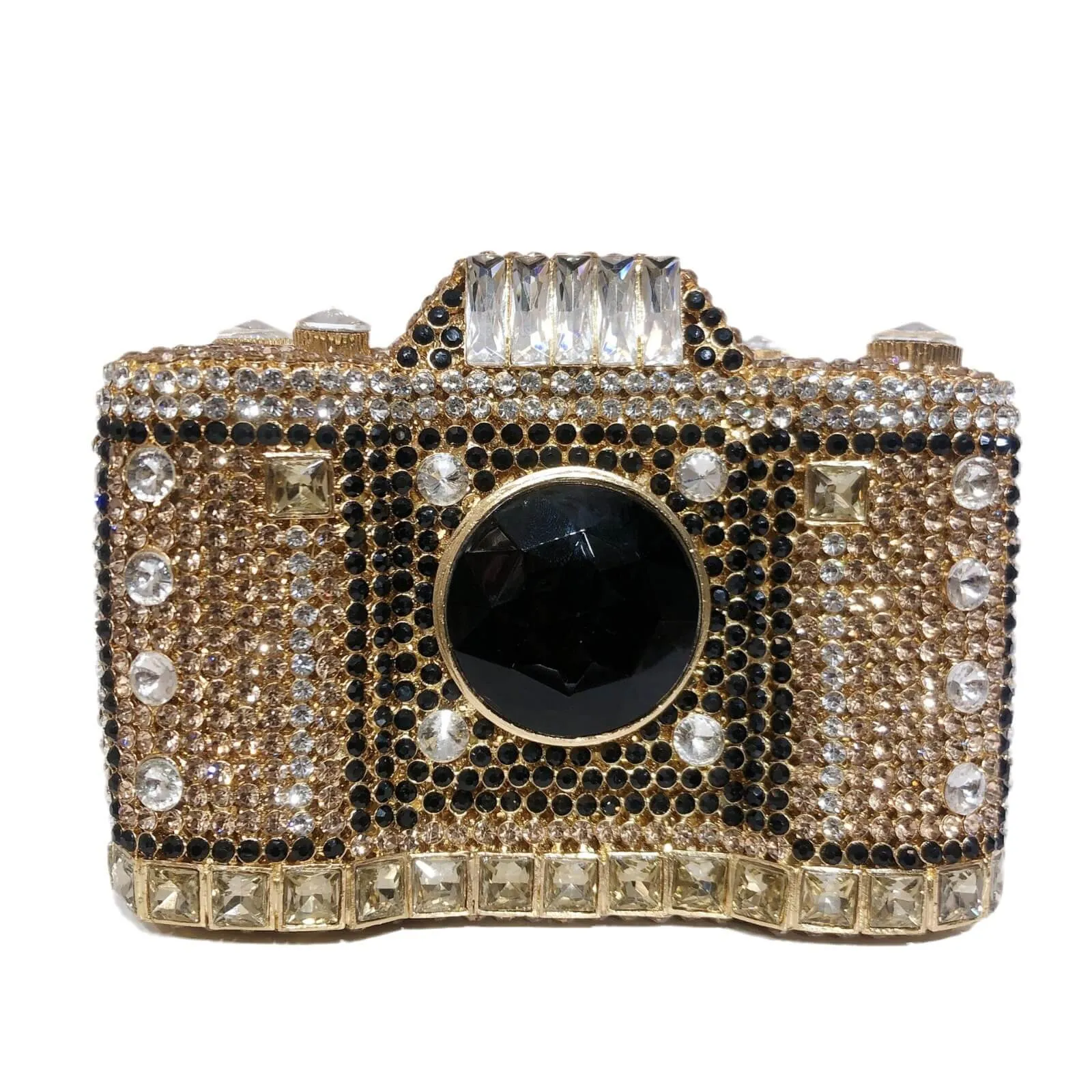 Camera Shape Rhinestone Clutch