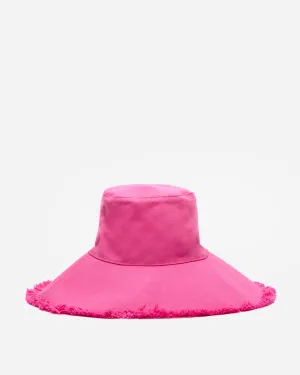Canvas Fringe Hat Pink