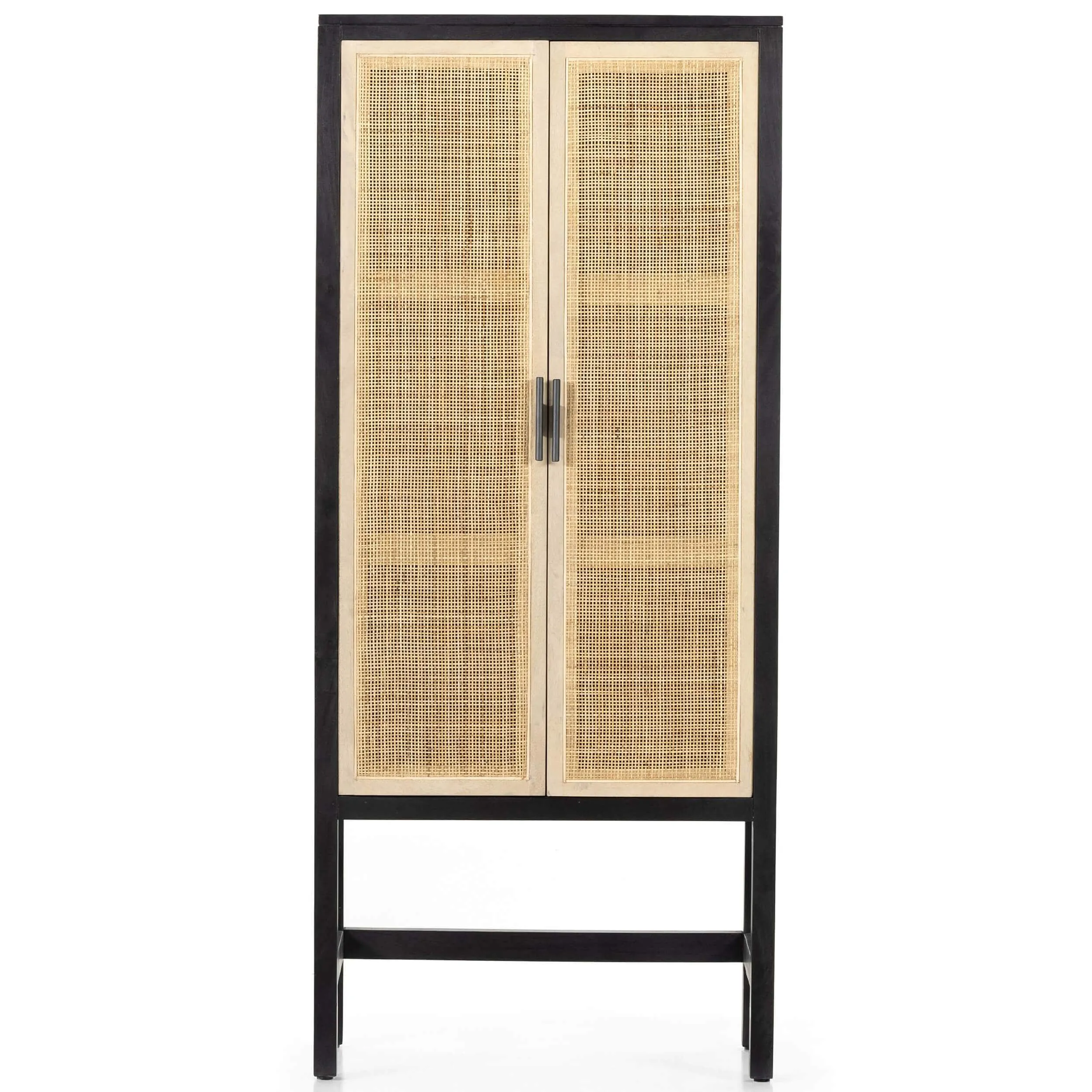 Caprice Narrow Cabinet, Black Wash Mango