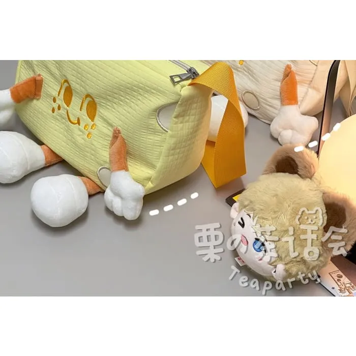 Cartoon Embroidered Crossbody Bag / Bag Charm / Coin Purse / Set
