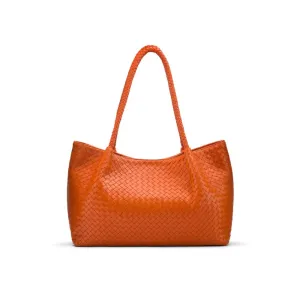 Cassidy Woven Slouchy Bag - Orange