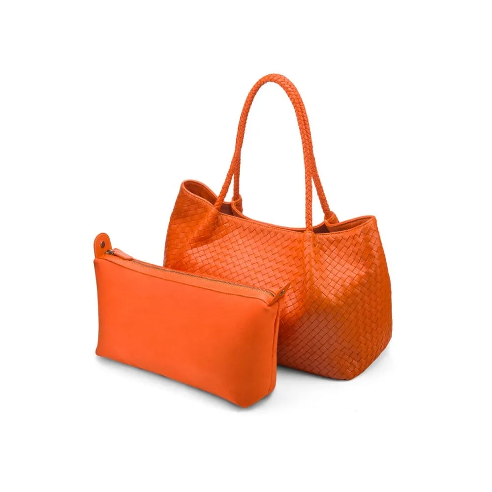 Cassidy Woven Slouchy Bag - Orange