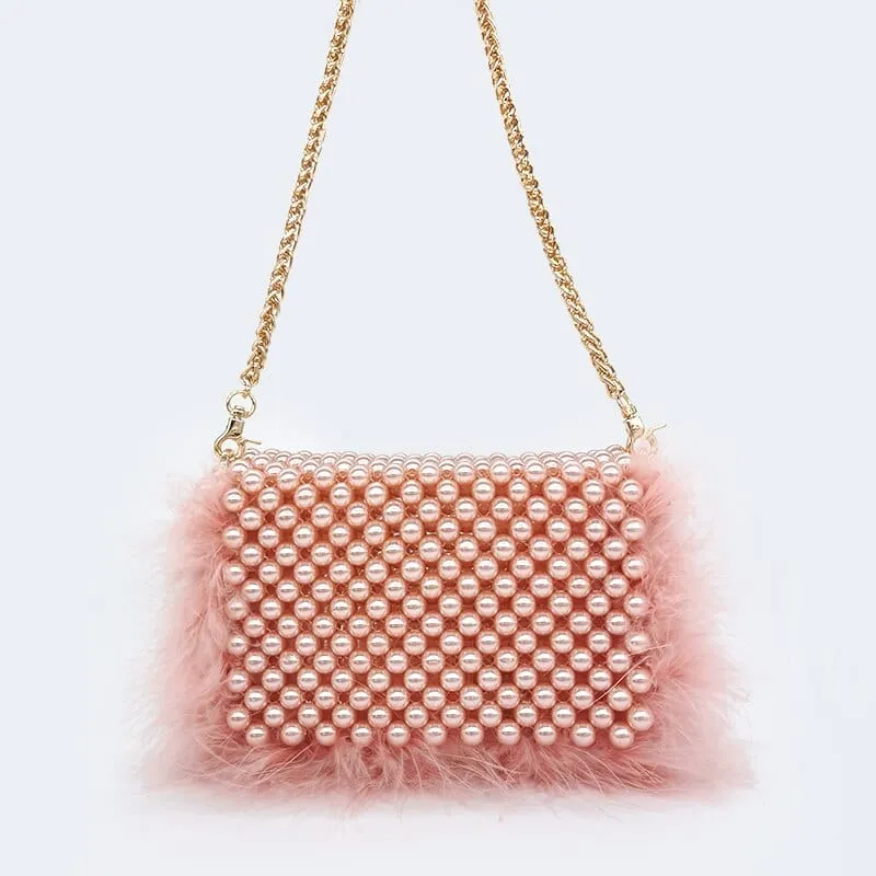 Celia Plush Beaded Clutch