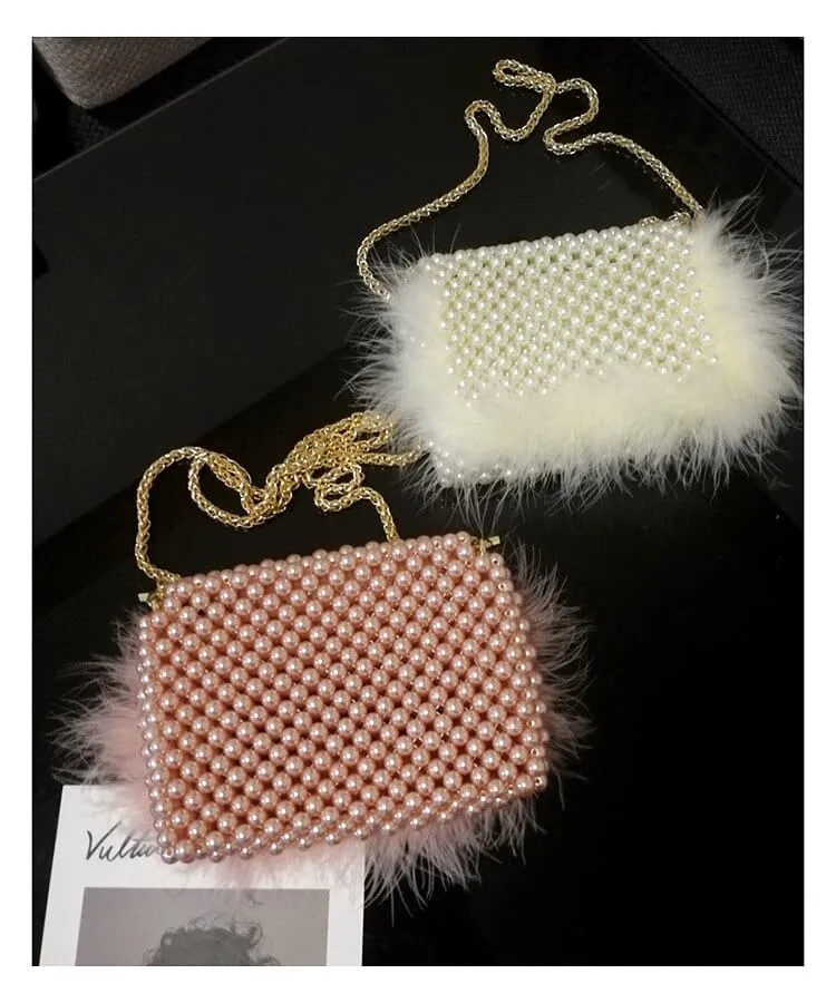 Celia Plush Beaded Clutch