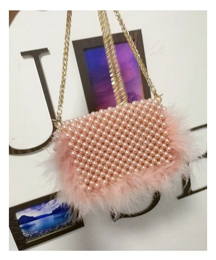 Celia Plush Beaded Clutch