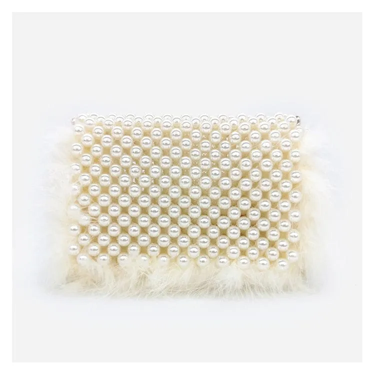 Celia Plush Beaded Clutch