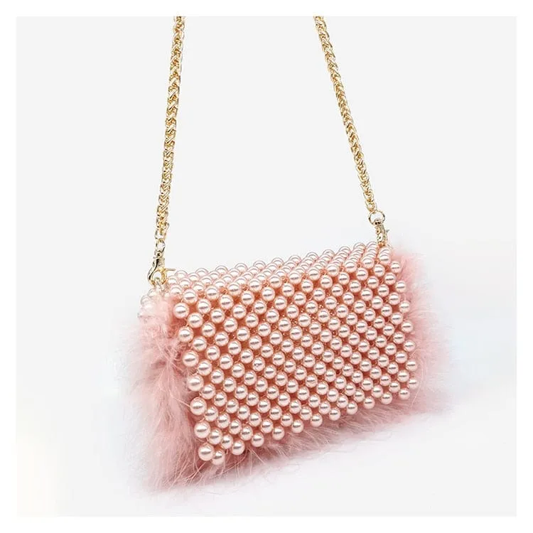 Celia Plush Beaded Clutch