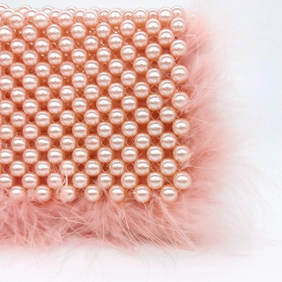 Celia Plush Beaded Clutch