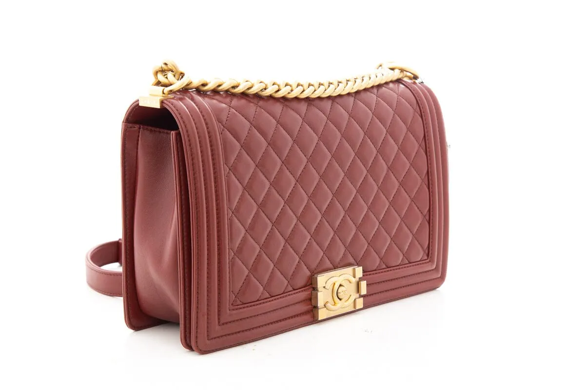 Chanel 2018 Red Medium Boy Bag Handbag