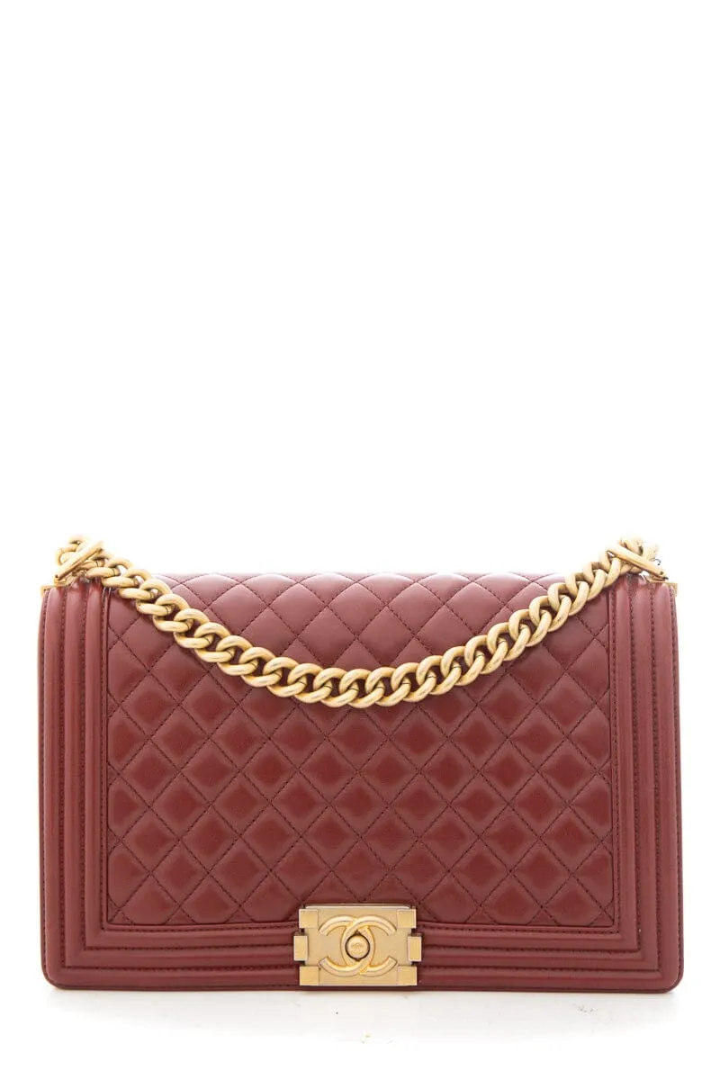 Chanel 2018 Red Medium Boy Bag Handbag